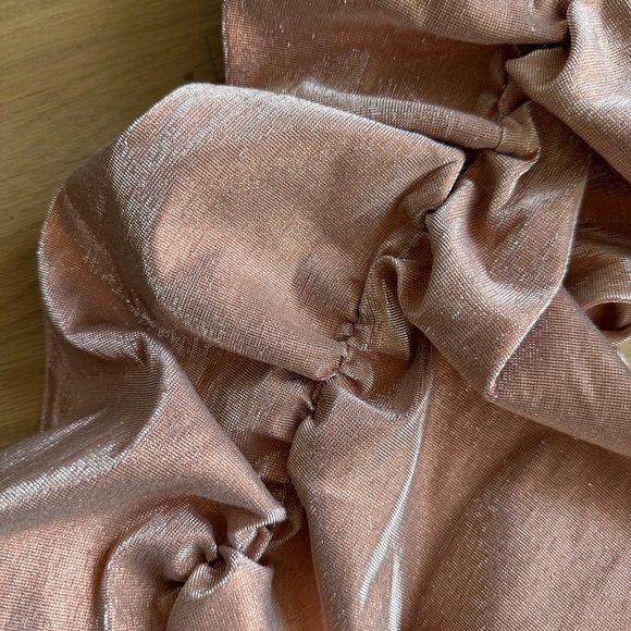 AREA metallic ruched mini dress - Picture 5 of 7